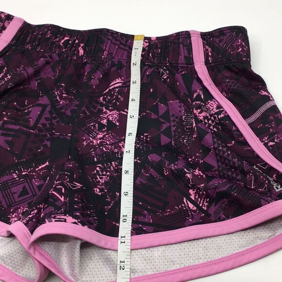 Reebok Speedwalk Running Shorts Purple lavender graphic print women’s size Small - Picture 9 of 11